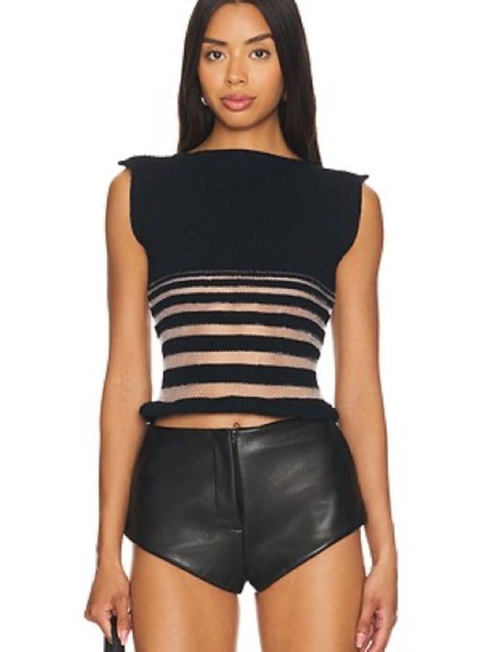 NWT George Trochopoulos half stripe knit tank top from REVOLVE